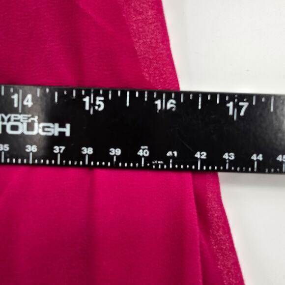 Vince Camuto Women's Cape Layered Back Keyhole Sleeveless Babydoll Dress Pink - Picture 14 of 14